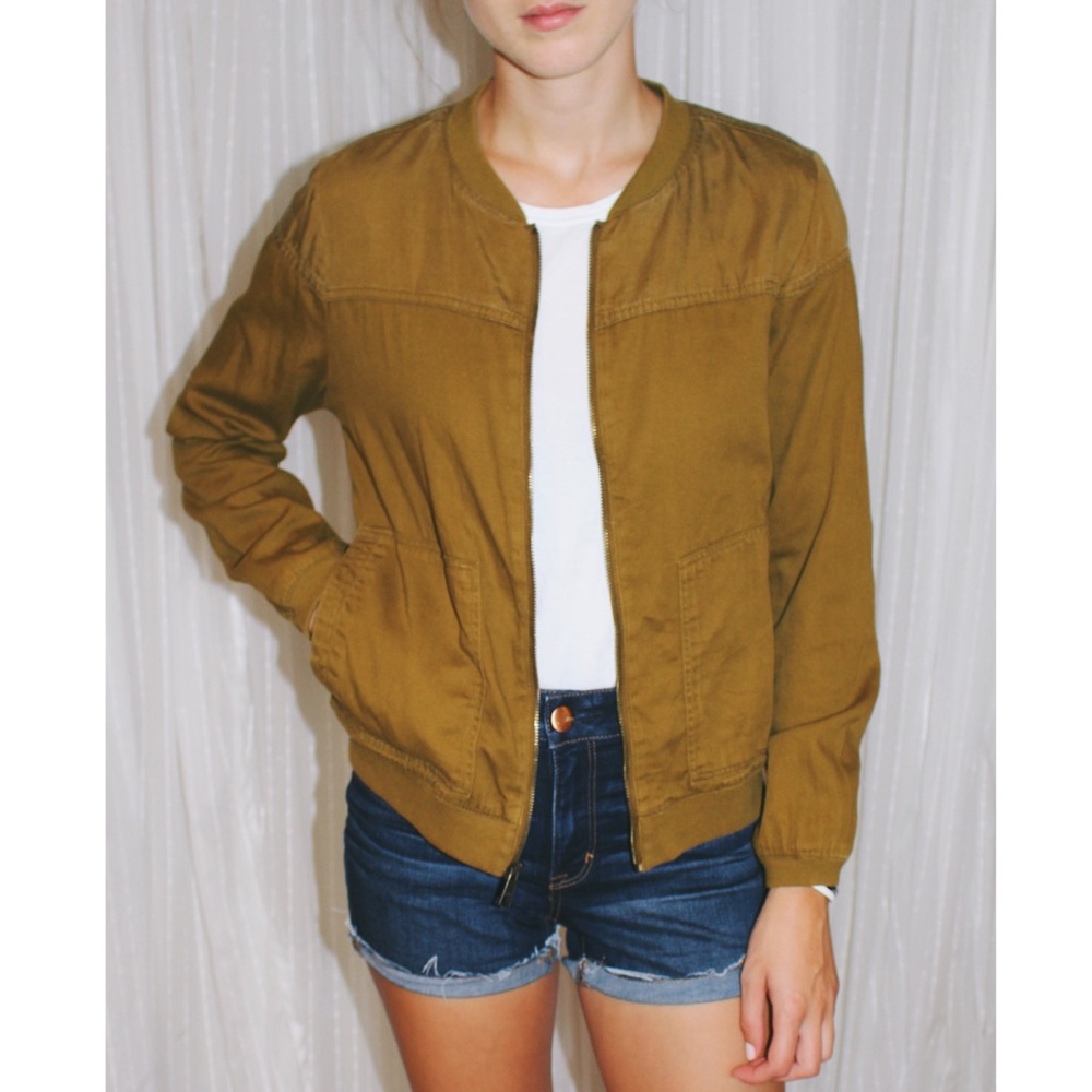 Old navy green bomber
